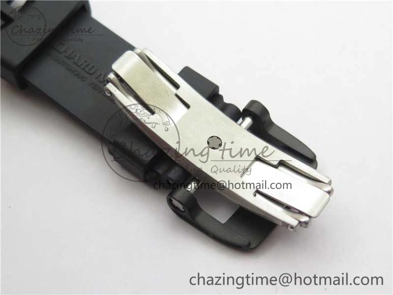RM12 Real Tourbillon KVF Best Edition Skeleton Dial on Black Rubber Strap SmartChoice 9396