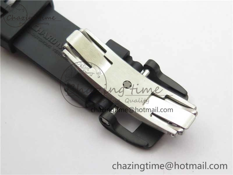 RM12 Real Tourbillon KVF Best Edition Skeleton Dial on Black Rubber Strap SmartChoice 9396