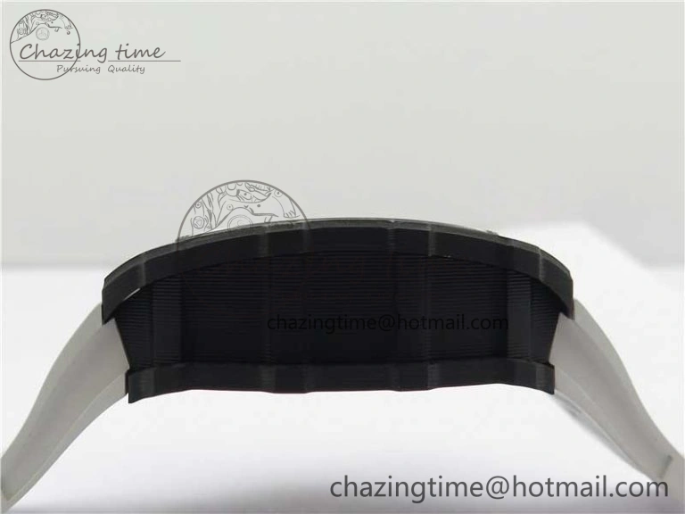 SmartChoice RM12 Real Tourbillon KVF Best Edition Skeleton Dial on White Rubber Strap 9397