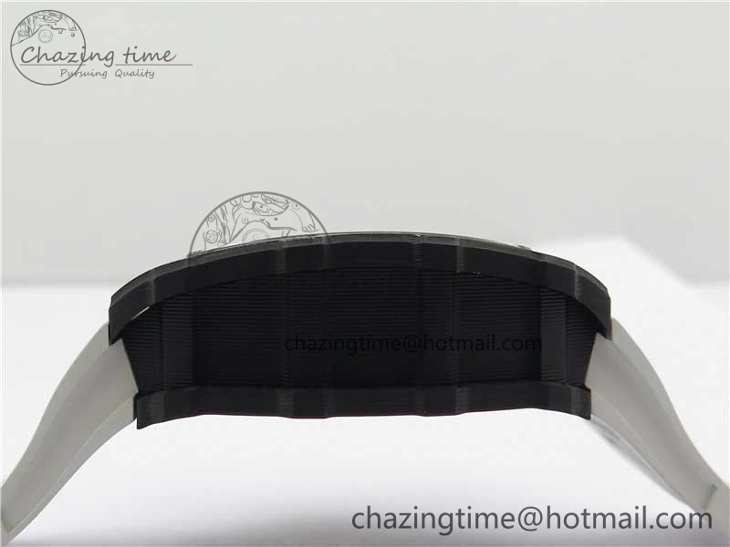 SmartChoice RM12 Real Tourbillon KVF Best Edition Skeleton Dial on White Rubber Strap 9397