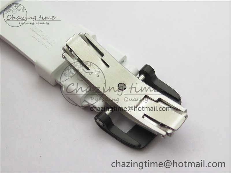 SmartChoice RM12 Real Tourbillon KVF Best Edition Skeleton Dial on White Rubber Strap 9397