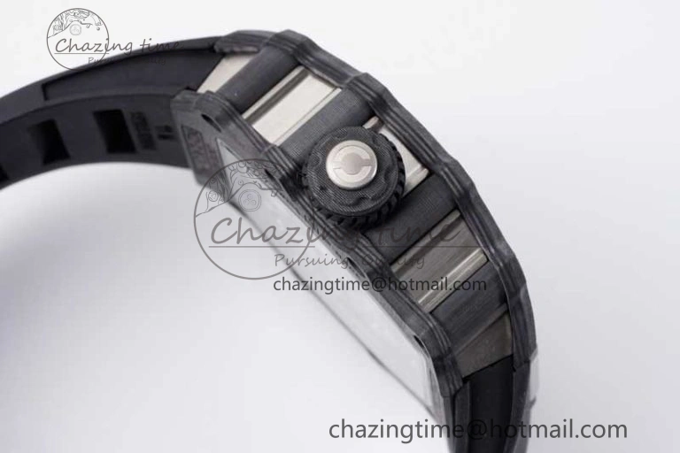GoodFit RM21-01 SS Tourbillon RMF Best Edition Skeleton Dial on Black Rubber Strap 9385