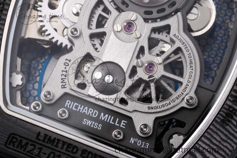 GoodFit RM21-01 SS Tourbillon RMF Best Edition Skeleton Dial on Black Rubber Strap 9385