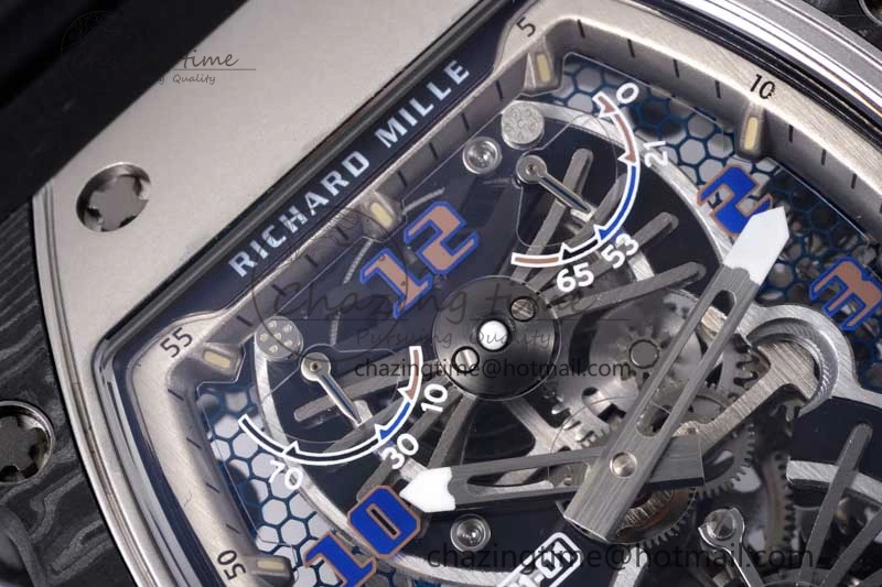 GoodFit RM21-01 SS Tourbillon RMF Best Edition Skeleton Dial on Black Rubber Strap 9385