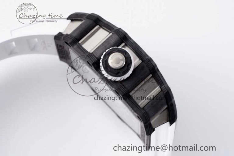 RM21-01 SS Tourbillon RMF Best Edition Skeleton Dial on White Rubber Strap Cozy 9387