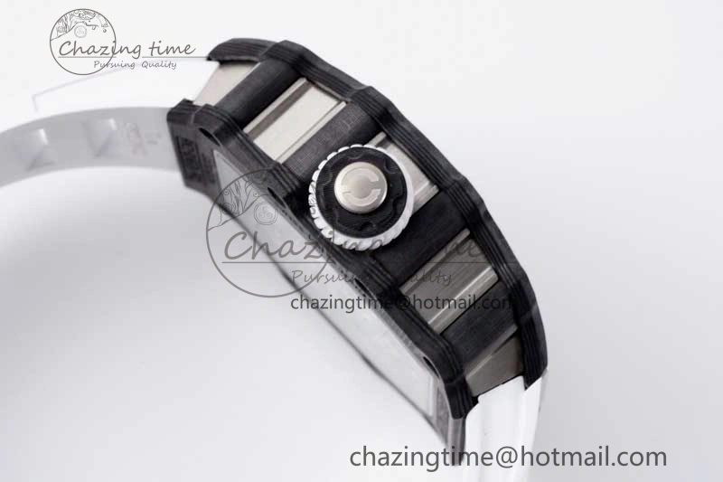 RM21-01 SS Tourbillon RMF Best Edition Skeleton Dial on White Rubber Strap Cozy 9387