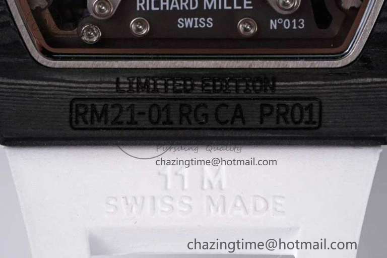 RM21-01 SS Tourbillon RMF Best Edition Skeleton Dial on White Rubber Strap Cozy 9387