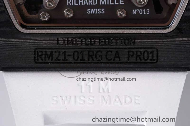 RM21-01 SS Tourbillon RMF Best Edition Skeleton Dial on White Rubber Strap Cozy 9387