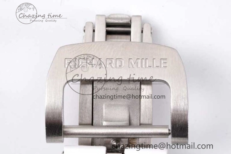 RM21-01 SS Tourbillon RMF Best Edition Skeleton Dial on White Rubber Strap Cozy 9387