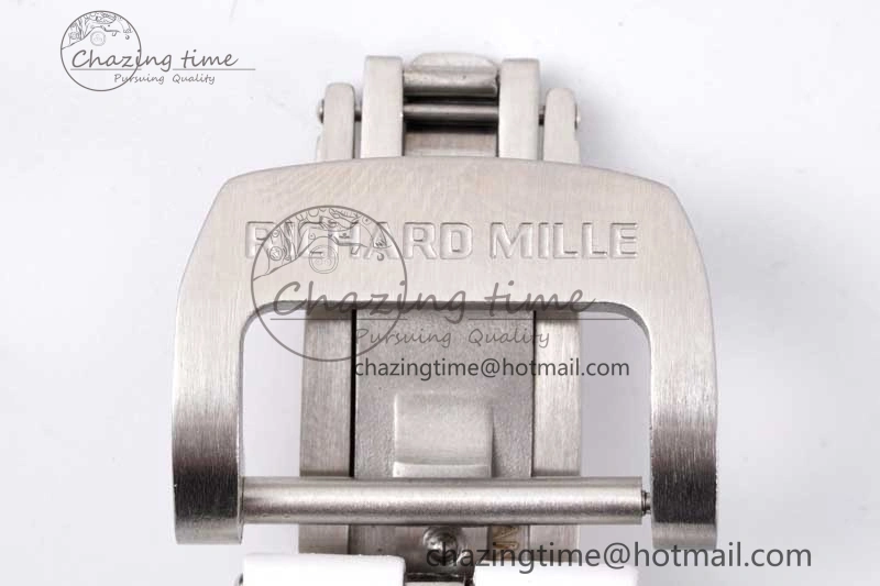 RM21-01 SS Tourbillon RMF Best Edition Skeleton Dial on White Rubber Strap Cozy 9387