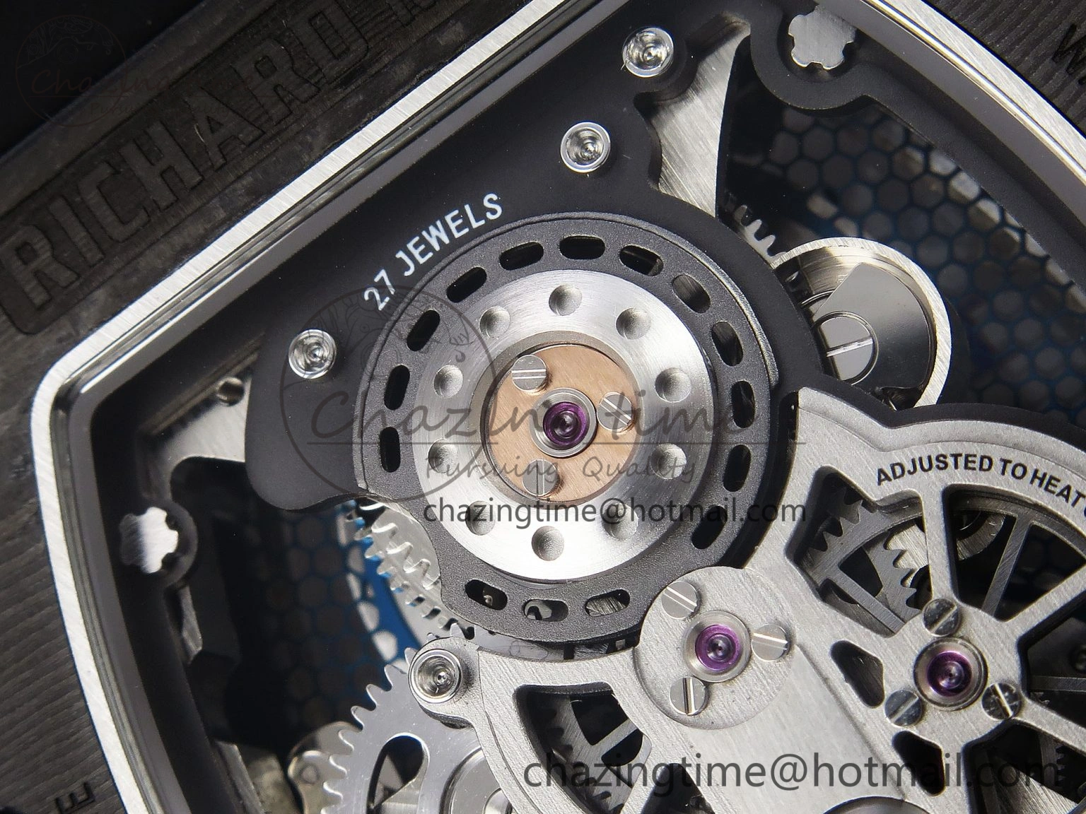 FlexibleFit RM21-01 Tourbillon NTPT RMF Best Edition Skeleton Dial on Black Rubber Strap 9319