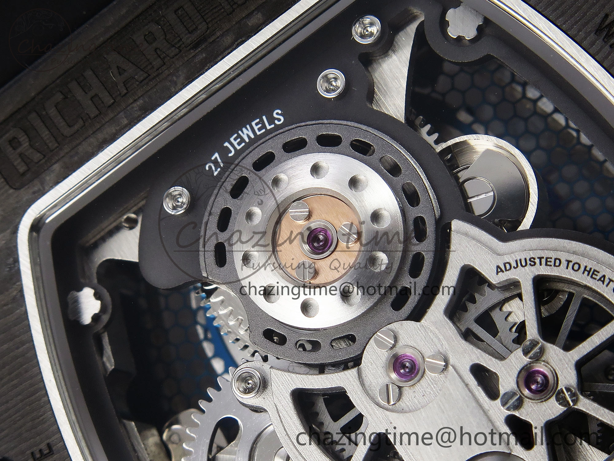 FlexibleFit RM21-01 Tourbillon NTPT RMF Best Edition Skeleton Dial on Black Rubber Strap 9319