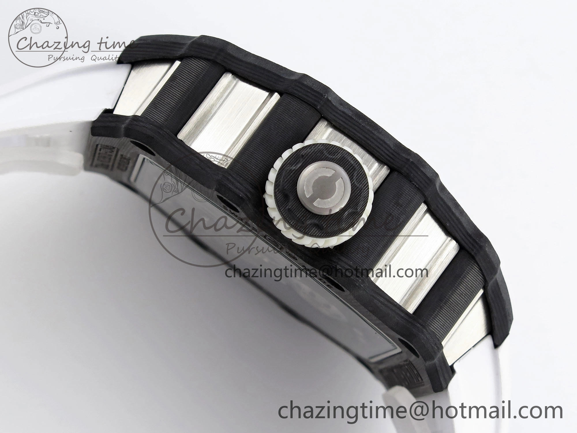RM21-01 Tourbillon NTPT RMF Best Edition Skeleton Dial on White Rubber Strap Tailored 9322