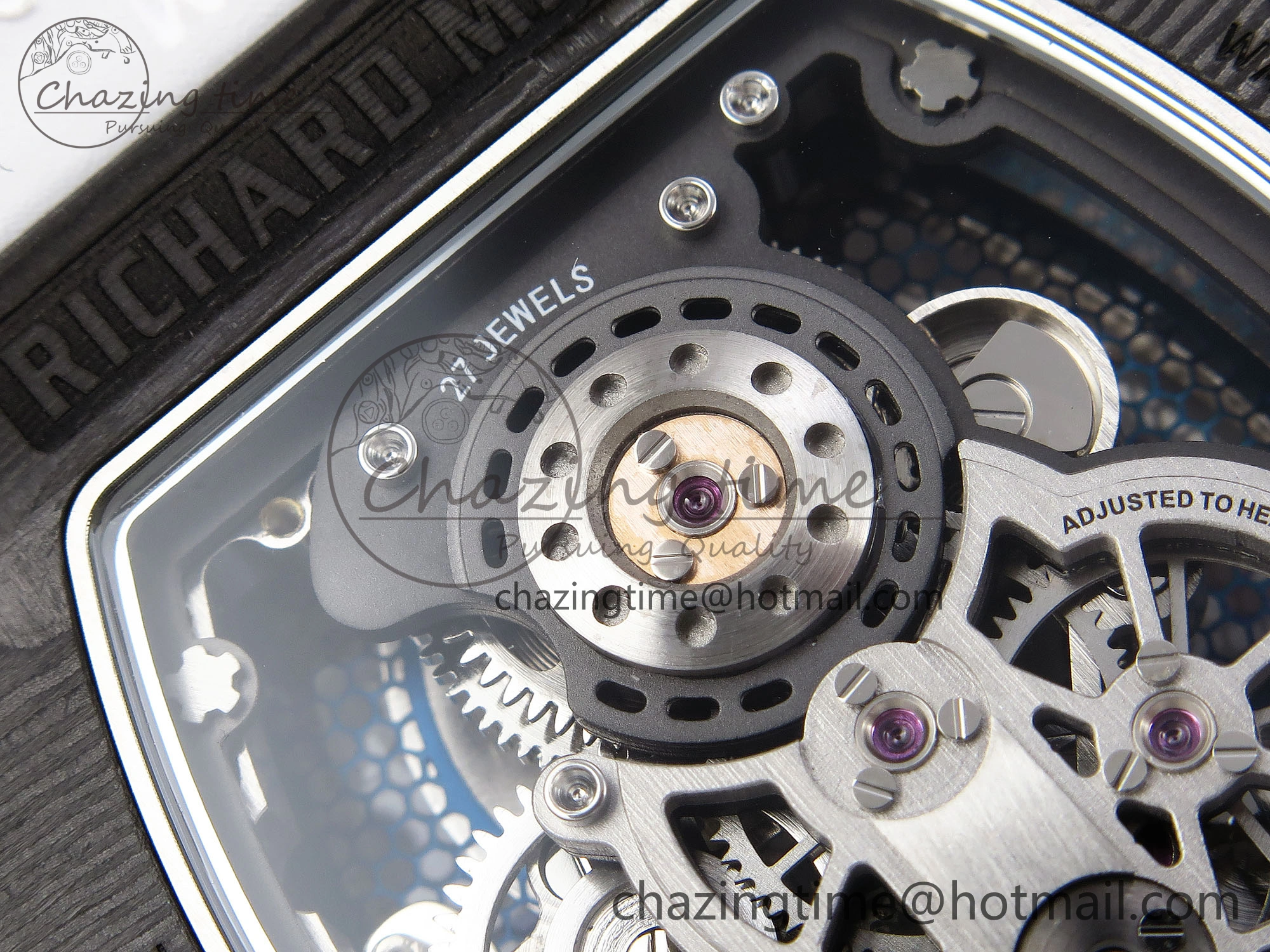 RM21-01 Tourbillon NTPT RMF Best Edition Skeleton Dial on White Rubber Strap Tailored 9322