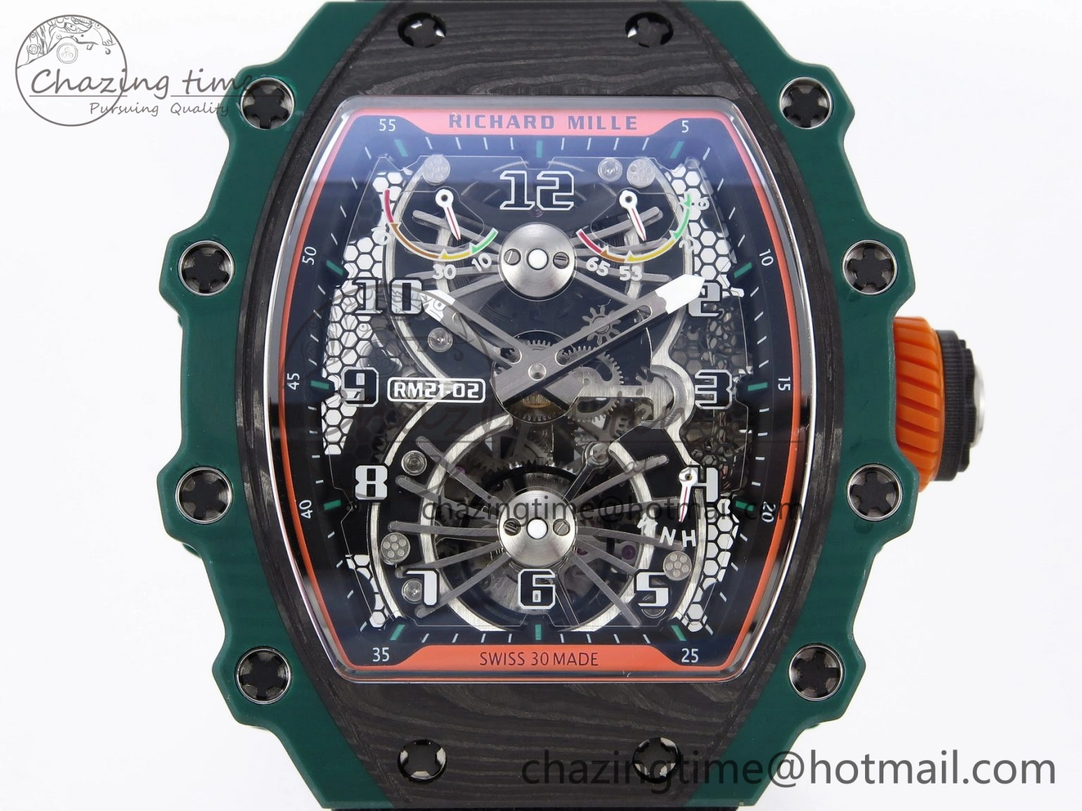 RM21-02 Tourbillon NTPT RMF Best Edition Skeleton Dial on Black Nylon Strap ZipUp 9335