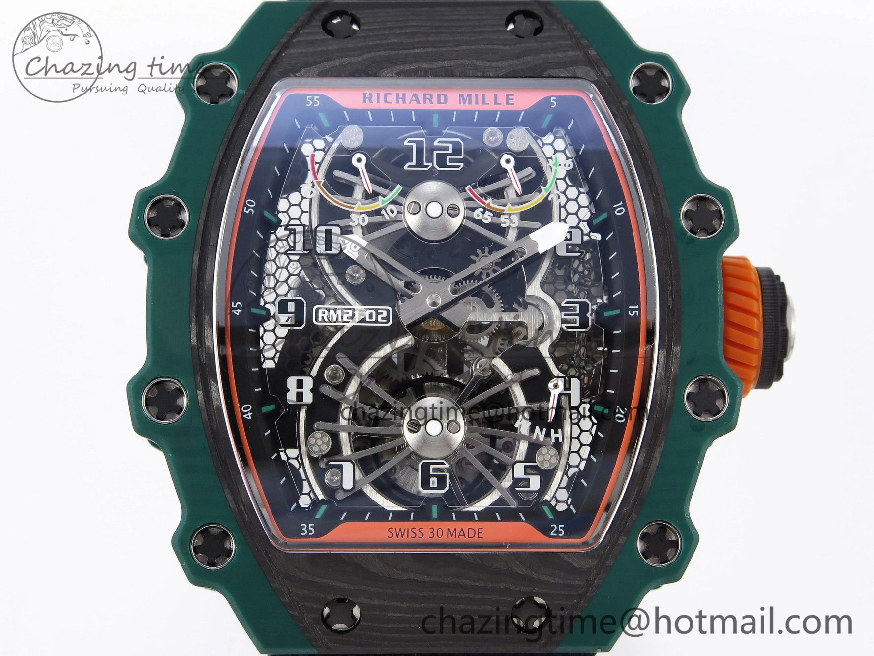 RM21-02 Tourbillon NTPT RMF Best Edition Skeleton Dial on Black Nylon Strap ZipUp 9335