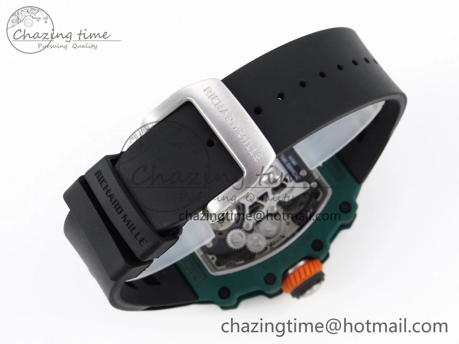 Sophisticated RM21-02 Tourbillon NTPT RMF Best Edition Skeleton Dial on Black Rubber Strap 9337