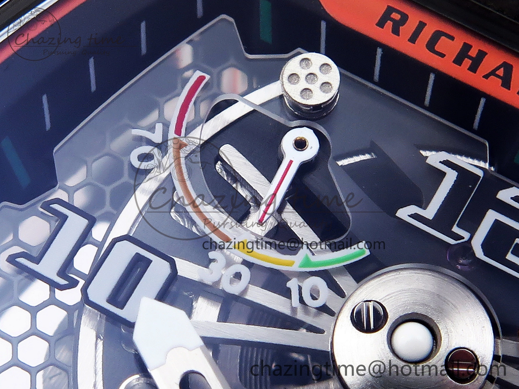 RM21-02 Tourbillon NTPT RMF Best Edition Skeleton Dial on Orange Nylon Strap Durable 9336
