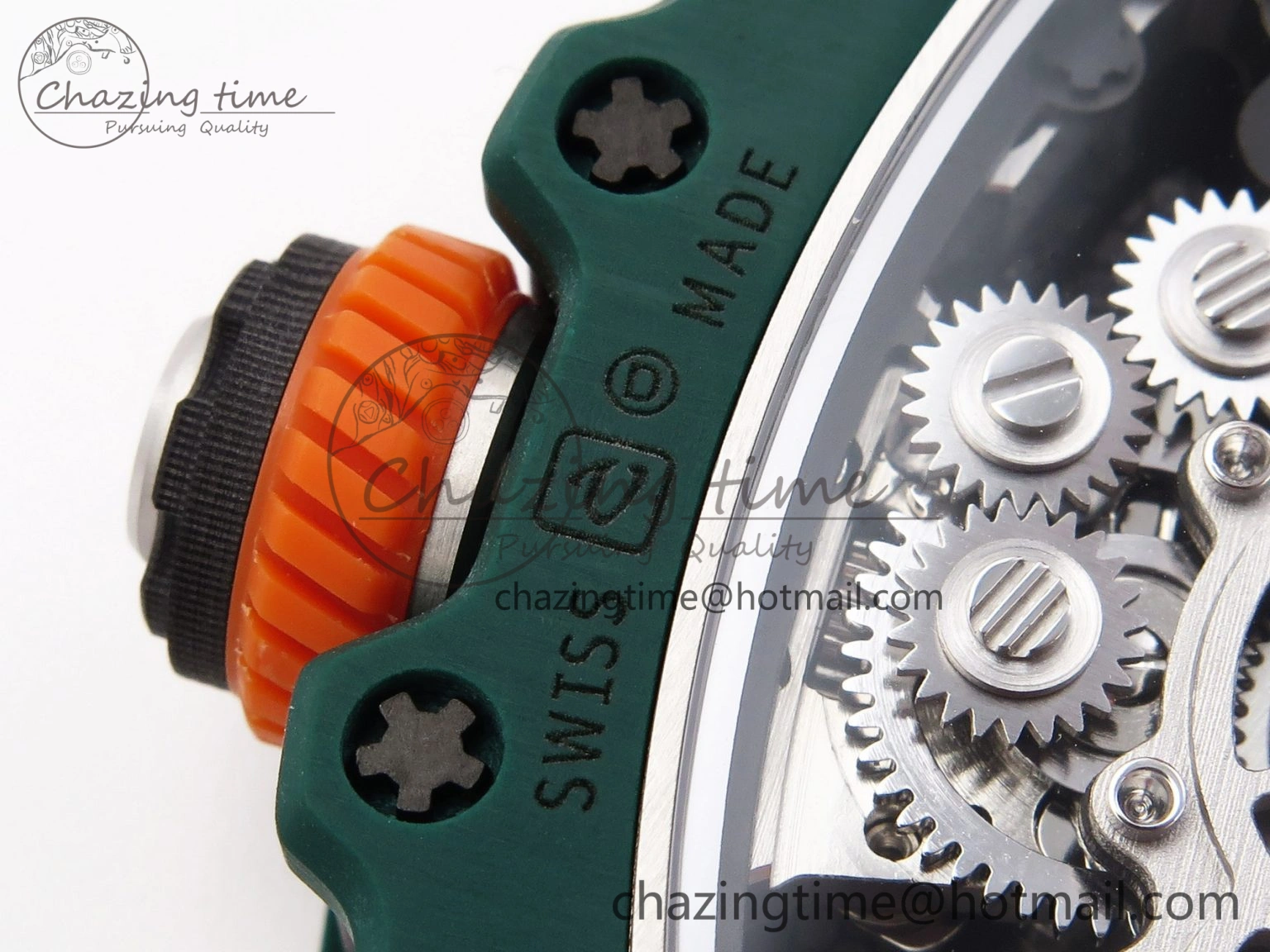 RM21-02 Tourbillon NTPT RMF Best Edition Skeleton Dial on Orange Nylon Strap Durable 9336
