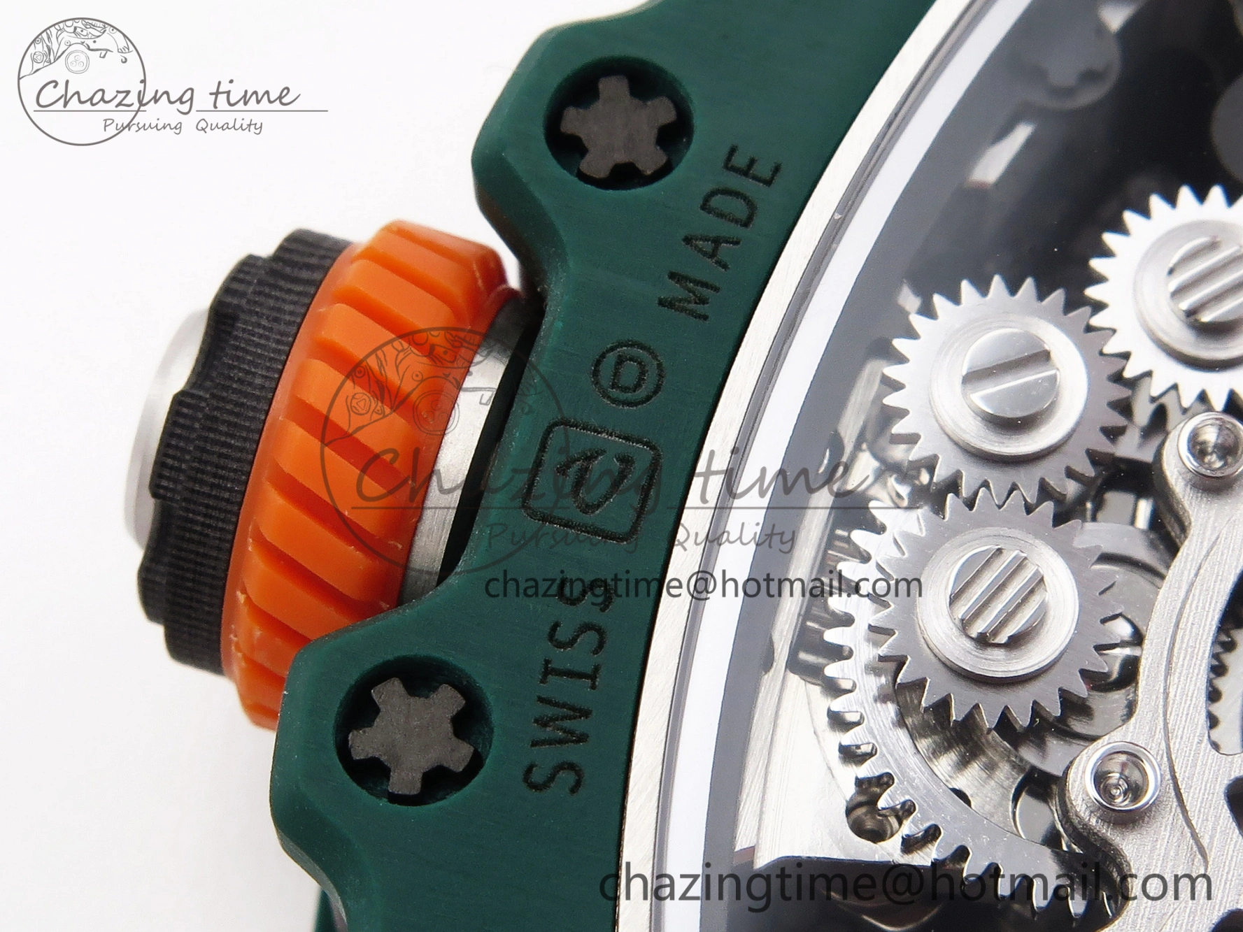 RM21-02 Tourbillon NTPT RMF Best Edition Skeleton Dial on Orange Nylon Strap Durable 9336