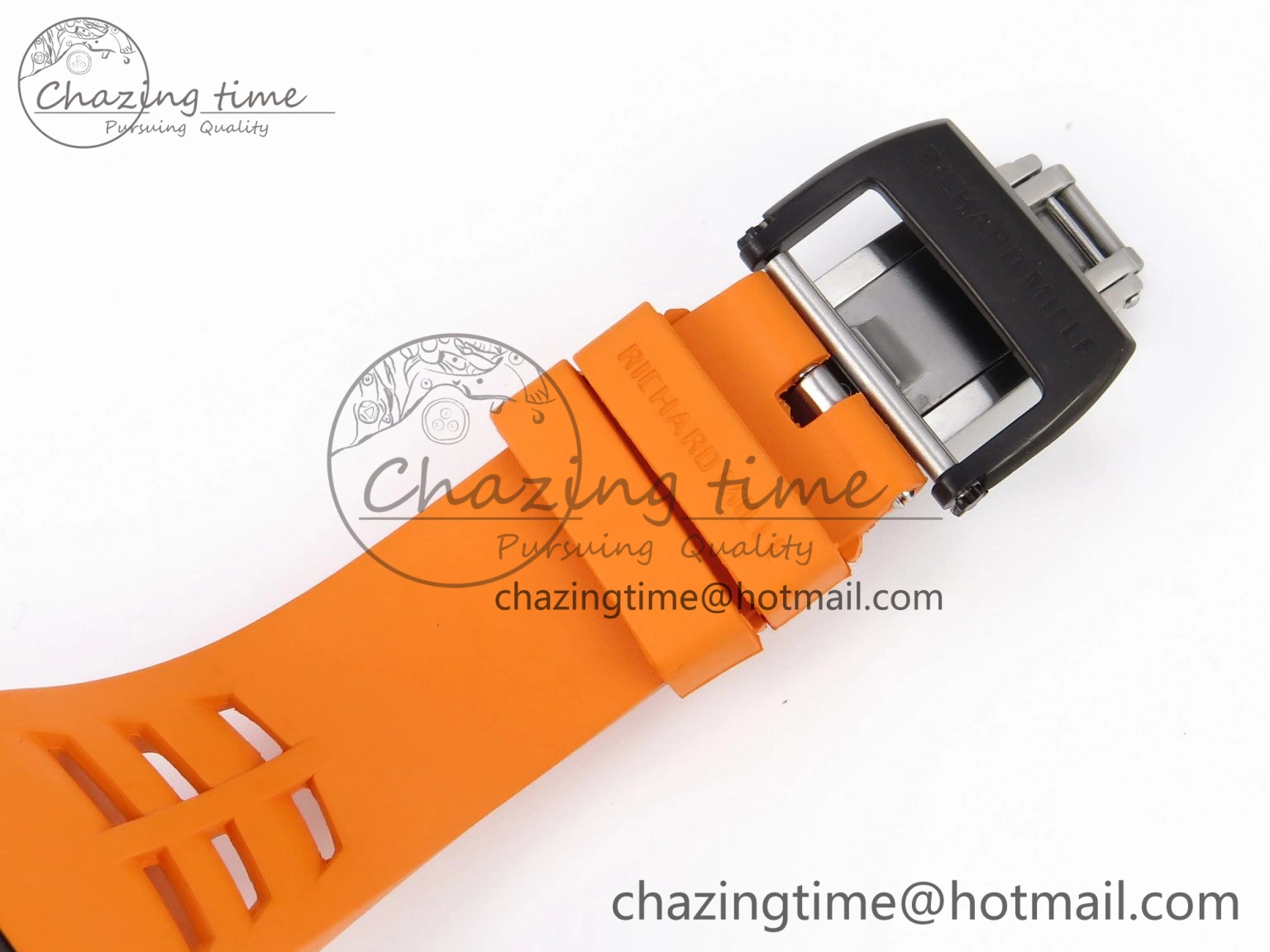 TechFriendly RM21-02 Tourbillon NTPT RMF Best Edition Skeleton Dial on Orange Rubber Strap 9339