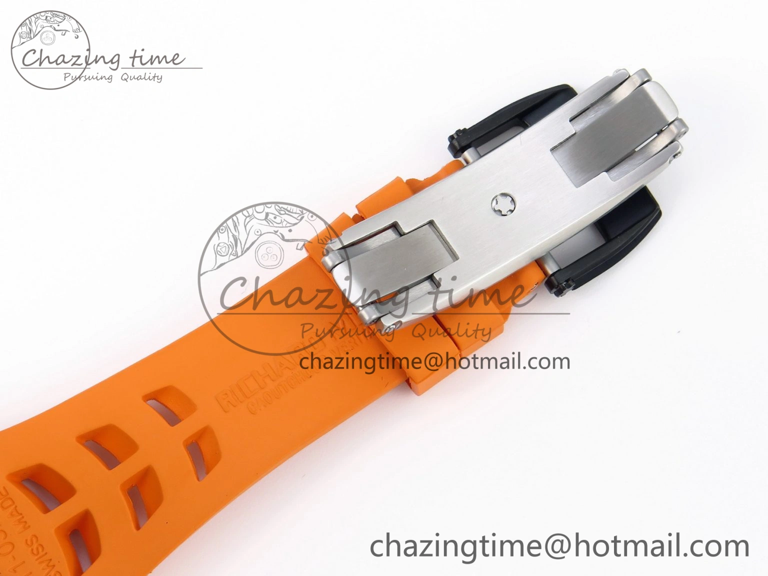 TechFriendly RM21-02 Tourbillon NTPT RMF Best Edition Skeleton Dial on Orange Rubber Strap 9339