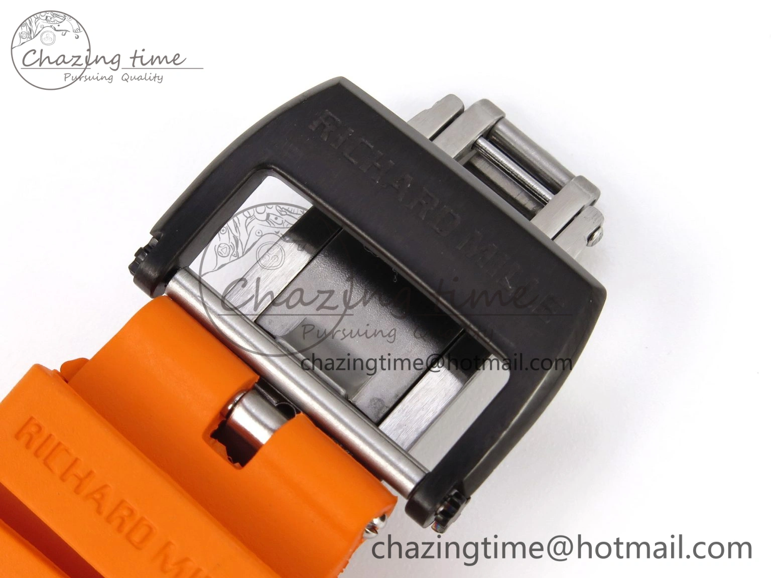 TechFriendly RM21-02 Tourbillon NTPT RMF Best Edition Skeleton Dial on Orange Rubber Strap 9339