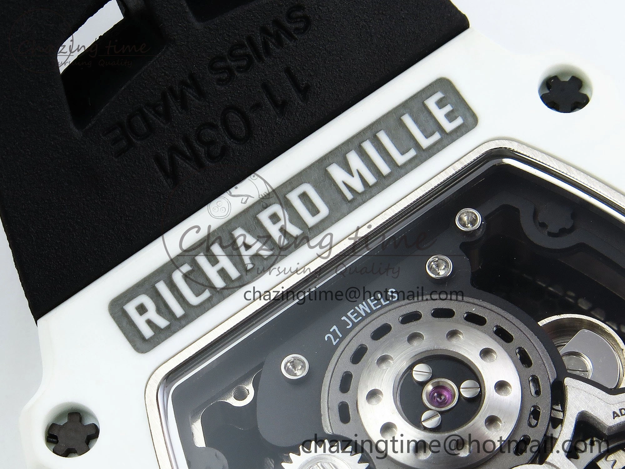 RM21-02 Tourbillon White Quartz Fiber Black Carbon RMF Best Edition on Black Rubber Strap SunProtective 9293