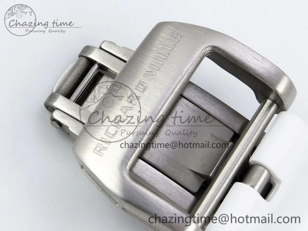 RM21-02 Tourbillon White Quartz Fiber Black Carbon RMF Best Edition on White Rubber Strap Bright 9292