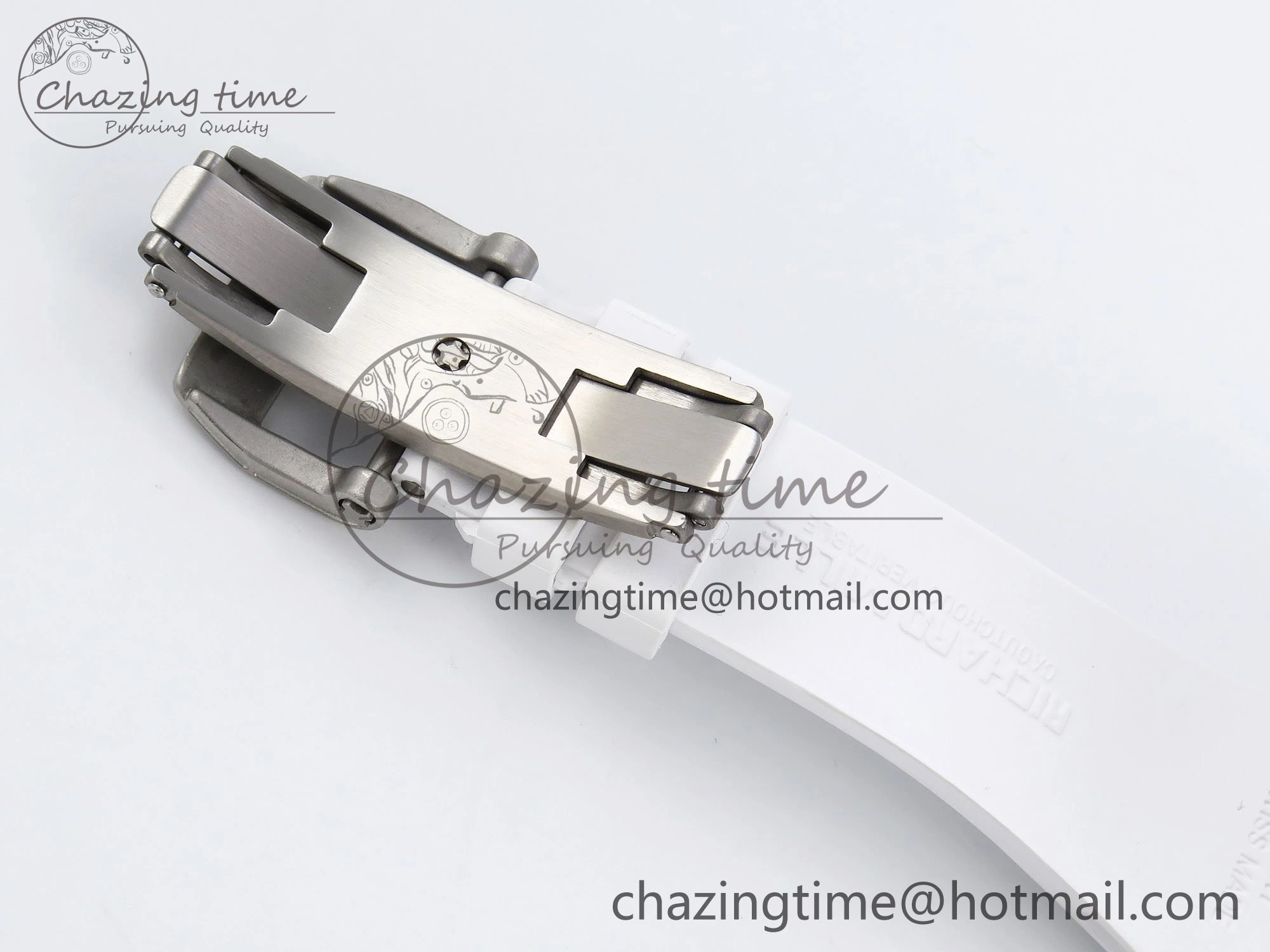 RM51 Transparent Tourbillon RMF Best Edition RG Tiger Dragon Dial on White Rubber Strap SportInspired 9301