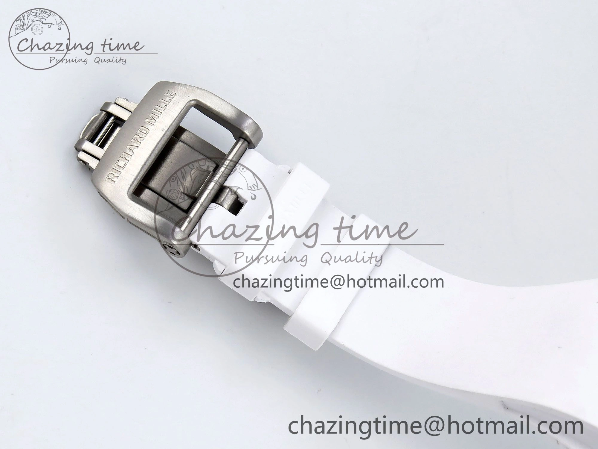 RM51 Transparent Tourbillon RMF Best Edition Tiger Dragon Dial on White Rubber Strap TravelReady 9302