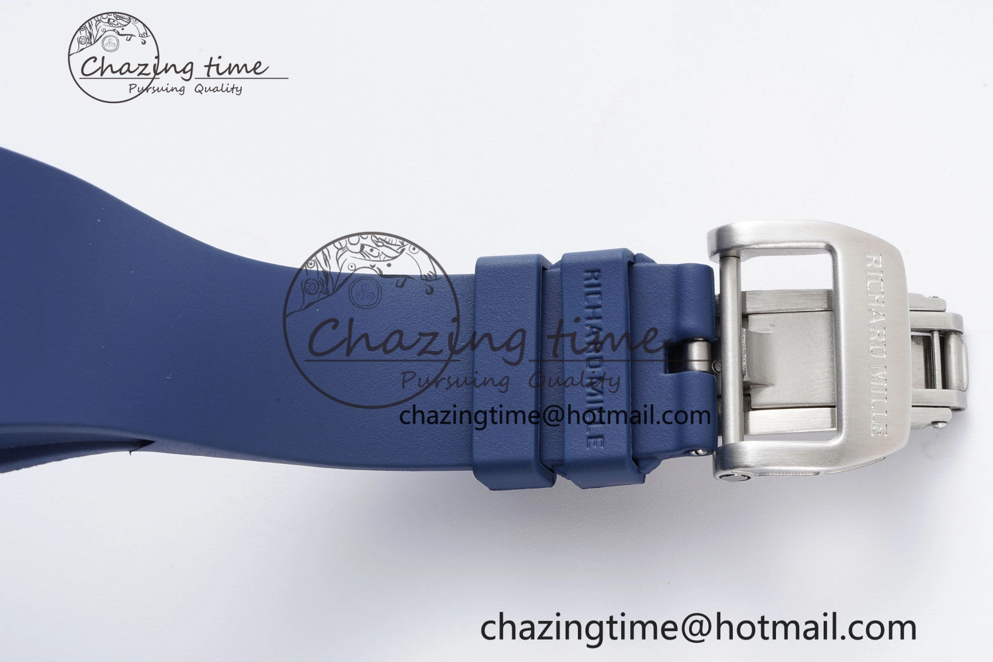 RM53-02 Blue Transparent Tourbillon RMF Best Edition Skeleton Dial on Blue Rubber Strap OnTrend 9343