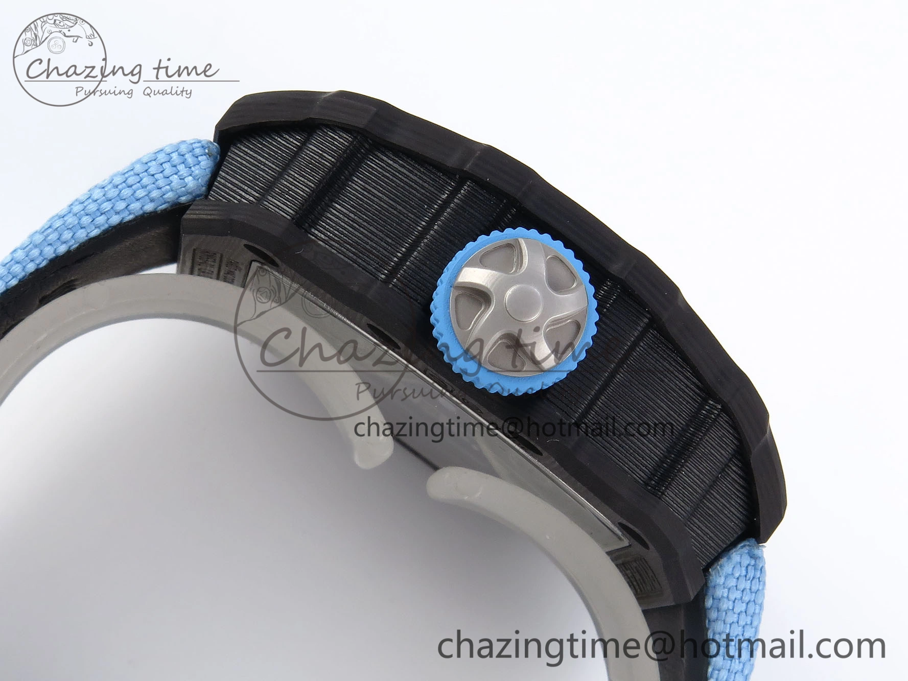RM53-02 TOURBILLON CARBON RMF BEST EDITION SKELETON DIAL ON BLUE NYLON STRAP Comfortable 9312