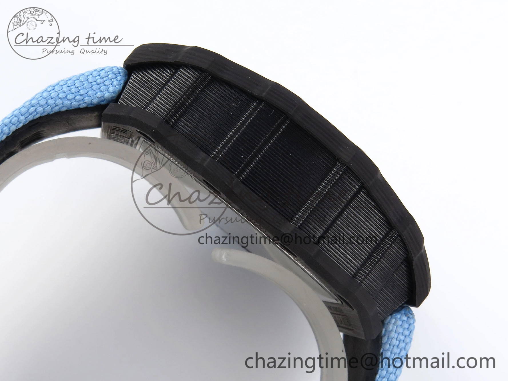 RM53-02 TOURBILLON CARBON RMF BEST EDITION SKELETON DIAL ON BLUE NYLON STRAP Comfortable 9312