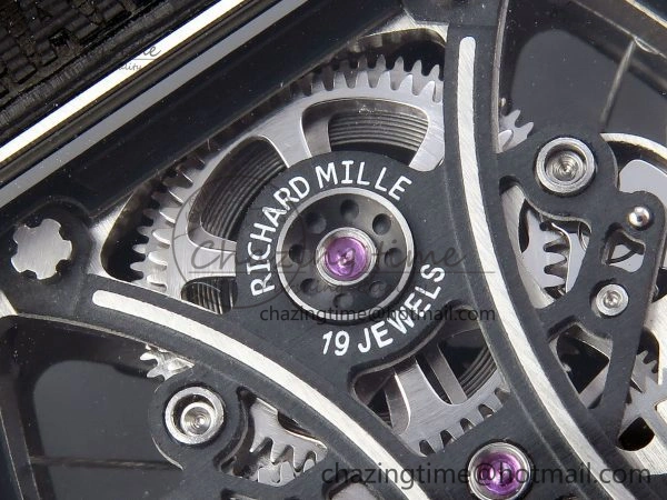 RM53-02 TOURBILLON CARBON RMF BEST EDITION SKELETON DIAL ON BLUE NYLON STRAP Comfortable 9312