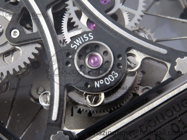 RM53-02 TOURBILLON CARBON RMF BEST EDITION SKELETON DIAL ON BLUE NYLON STRAP Comfortable 9312