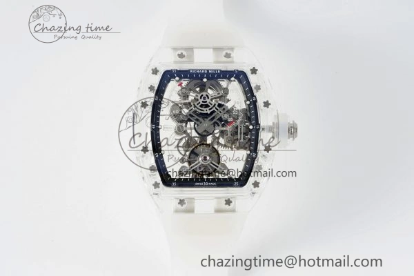 RM56-01 Transparent Tourbillon RMF Best Edition Skeleton Dial Black Inner Bezel on Transparent Rubber Strap Seasonal 9376