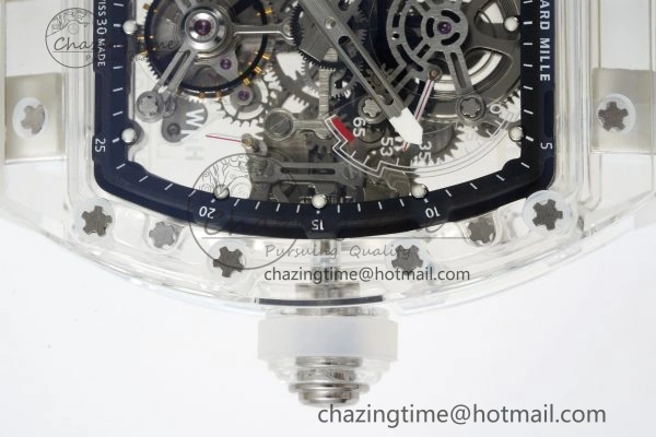RM56-01 Transparent Tourbillon RMF Best Edition Skeleton Dial Black Inner Bezel on Transparent Rubber Strap Seasonal 9376