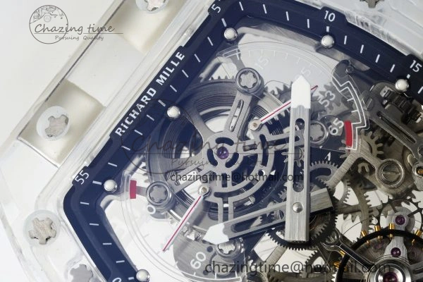 RM56-01 Transparent Tourbillon RMF Best Edition Skeleton Dial Black Inner Bezel on Transparent Rubber Strap Seasonal 9376