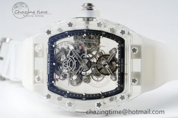 RM56-01 Transparent Tourbillon RMF Best Edition Skeleton Dial Black Inner Bezel on Transparent Rubber Strap Seasonal 9376