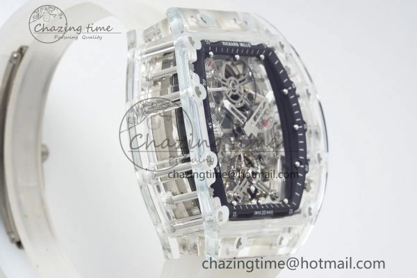 RM56-01 Transparent Tourbillon RMF Best Edition Skeleton Dial Black Inner Bezel on Transparent Rubber Strap Seasonal 9376