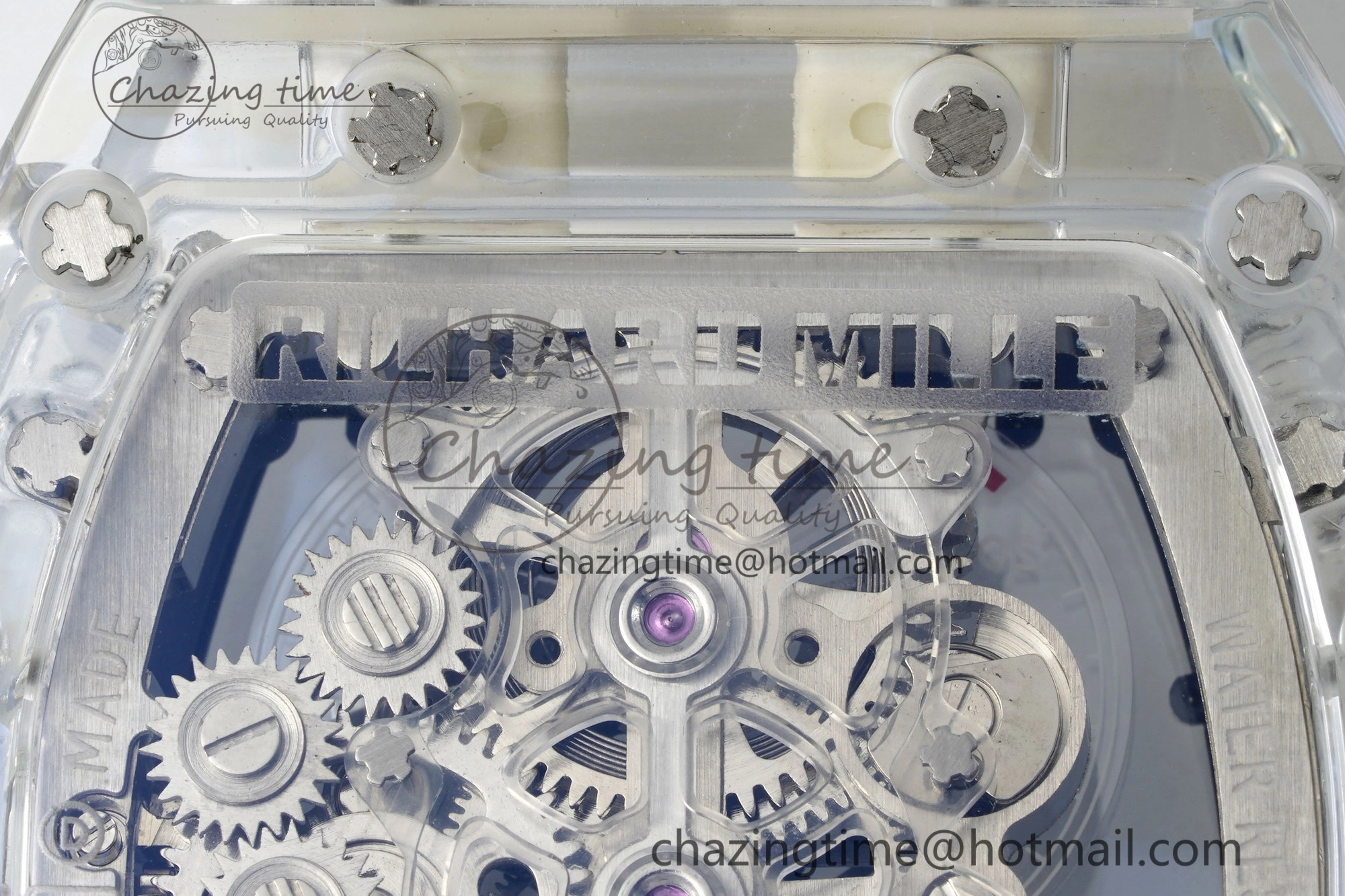 RM56-01 Transparent Tourbillon RMF Best Edition Skeleton Dial Black Inner Bezel on Transparent Rubber Strap Seasonal 9376
