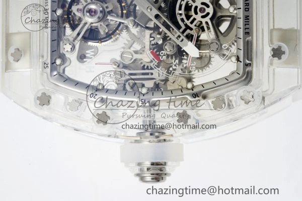 Sustainable RM56-01 Transparent Tourbillon RMF Best Edition Skeleton Dial on Transparent Rubber Strap 9375