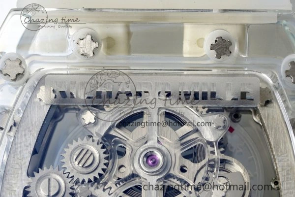 RM56-01 Transparent Tourbillon RMF Best Edition Skeleton Dial on White Rubber Strap Timeless 9373
