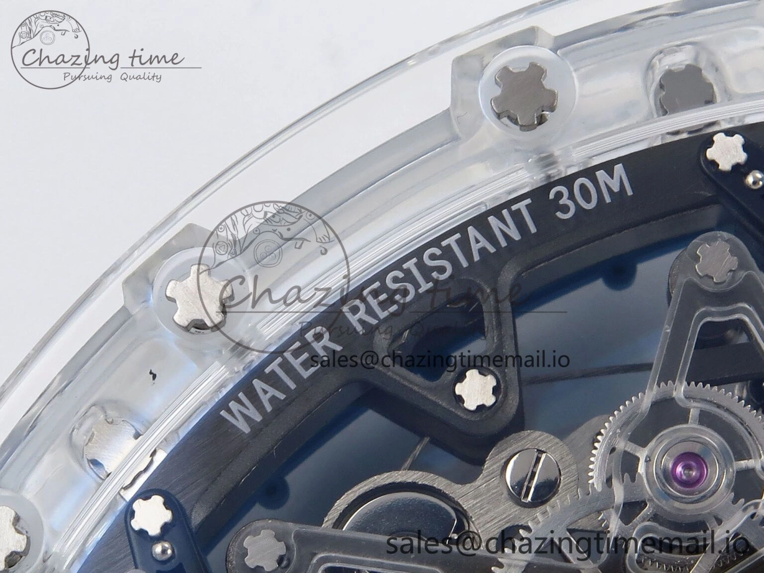 RM56-02 Transparent Tourbillon RMF Best Edition Skeleton Blue Dial on Blue Rubber Strap ZeroBulk 9254