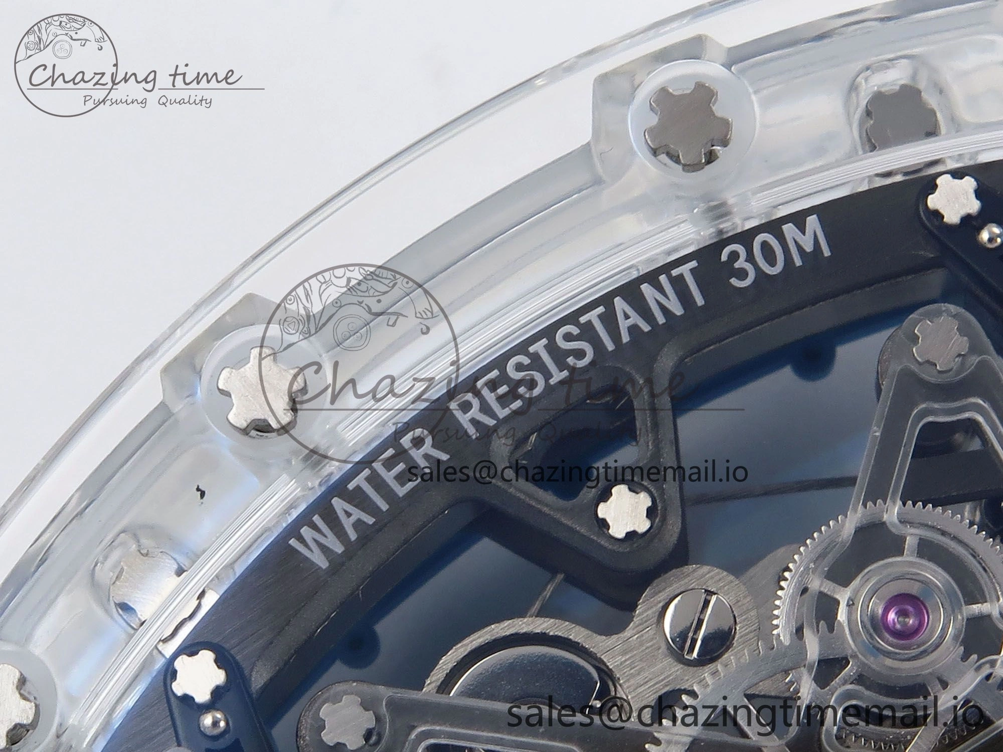RM56-02 Transparent Tourbillon RMF Best Edition Skeleton Blue Dial on Blue Rubber Strap ZeroBulk 9254