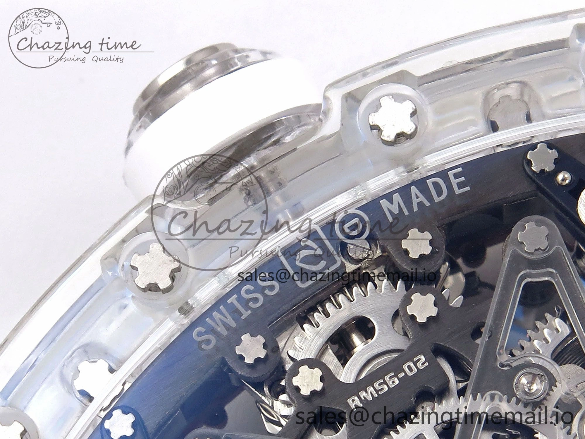 Upgraded RM56-02 Transparent Tourbillon RMF Best Edition Skeleton Gold Dial on White Rubber Strap 9252