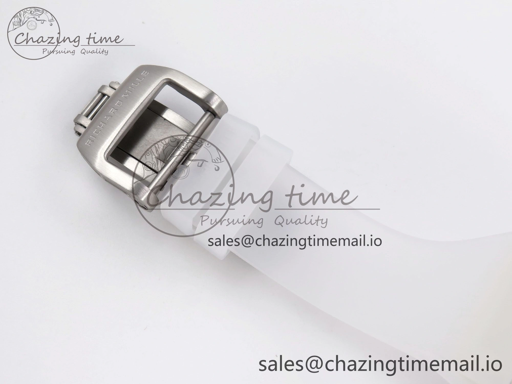 Trendy RM56-02 Transparent Tourbillon RMF Best Edition Skeleton White Dial on Transparent Rubber Strap 9253