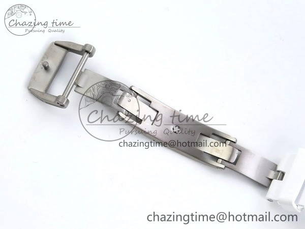 RM57 Green Transparent Tourbillon RMF Best Edition Silver Dragon Eagle Dial on White Rubber Strap WellDesigned 9299