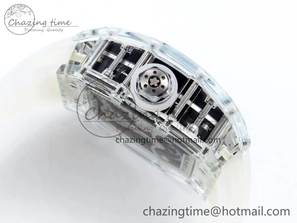 WaterResistant RM57 Transparent Tourbillon RMF Best Edition Silver Dragon Eagle Dial on Transparent Rubber Strap 9295